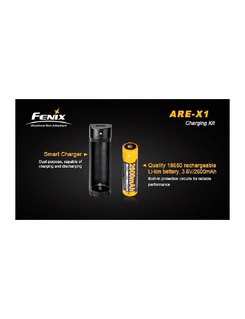 Smart Charger ARE-X1 & Battery 18650 [Fenix Light]