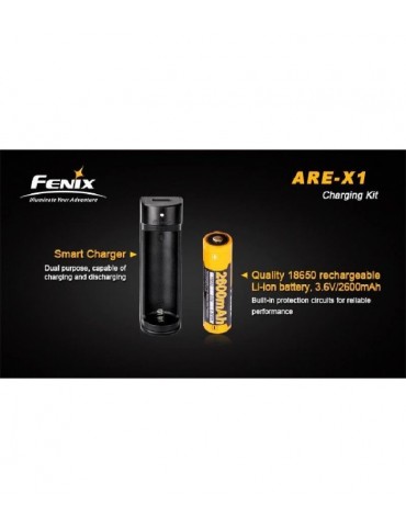 Smart Charger ARE-X1 & Battery 18650 [Fenix Light]