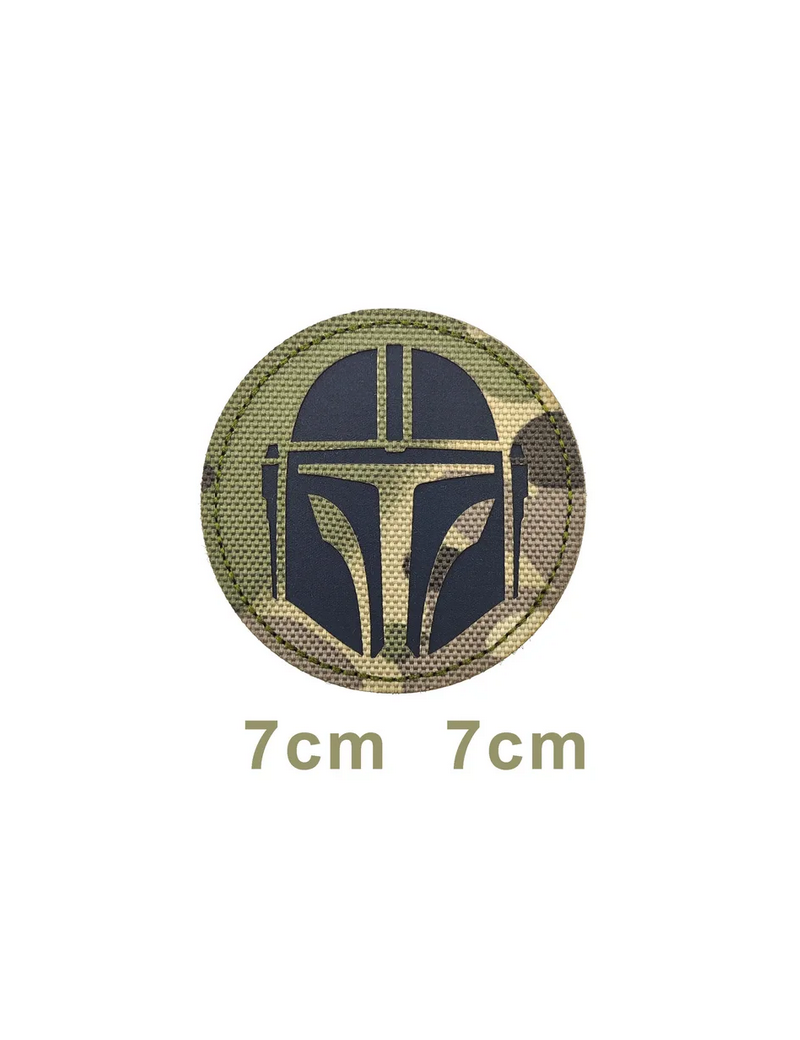 Patch - Mandalorian Helmet - MC Laser Cut IR
