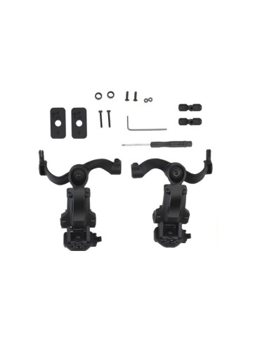 Tactical Multi-Angle Rotation Helmet Rail Adapter - Black