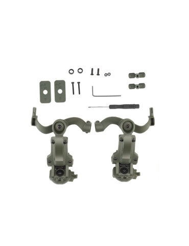 Tactical Multi-Angle Rotation Helmet Rail Adapter - OD