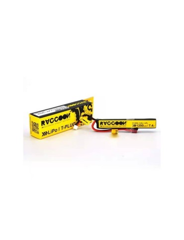 Battery Lipo PRO 7,4v 1250mah 25/50C - Stick [Raccoon]