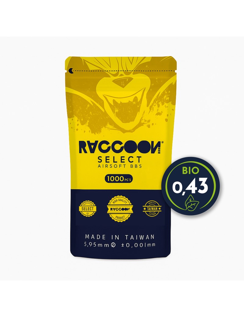 0,43g 1000rds Select Bio BBs [Raccoon]