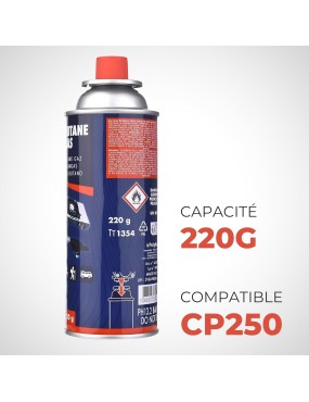 Butane Gas Cartridges 220g - 400 ml