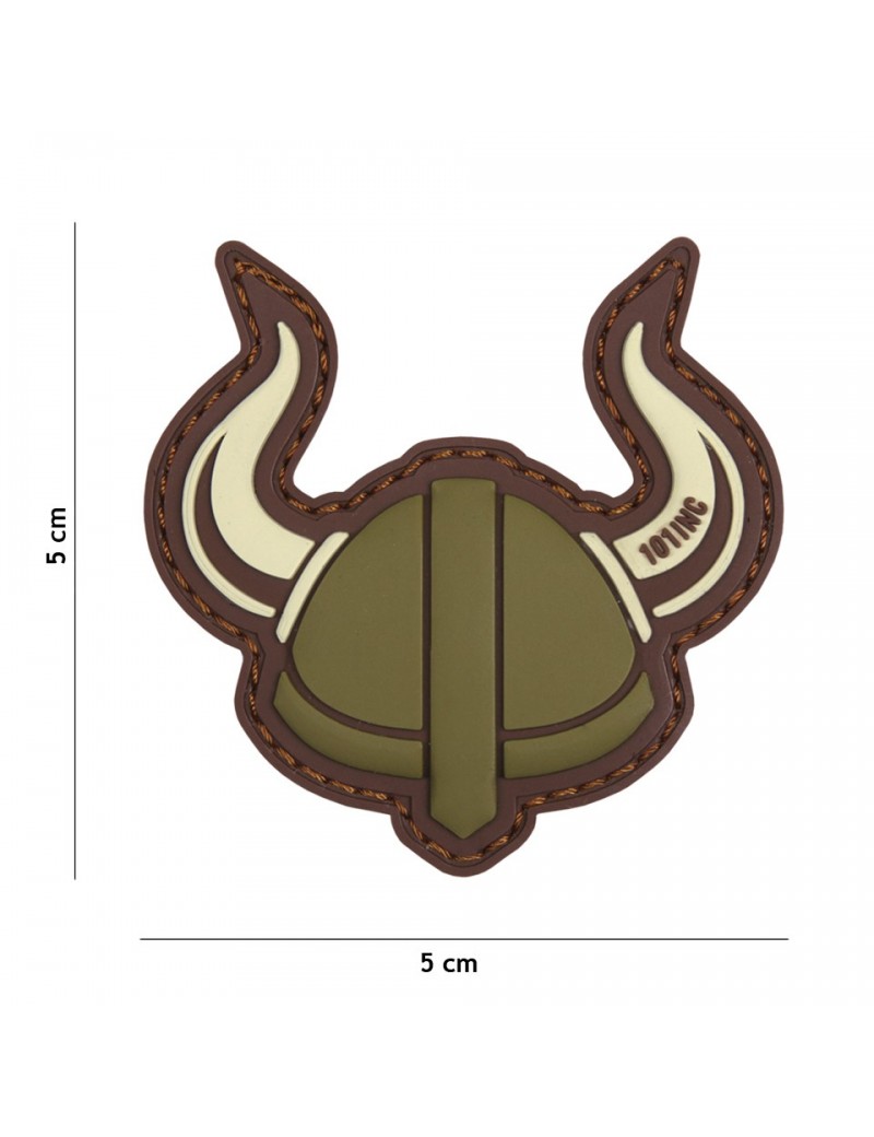 Patch - Viking Helmet - Green & Brown