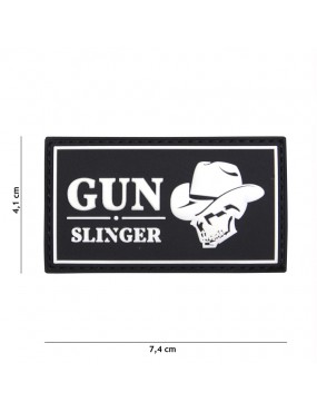 Patch - Gun Slinger Skull Cowboy - Preto