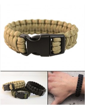 Paracord Bracelet 1,5cm (Plastic Buckle) - Tan [Miltec]