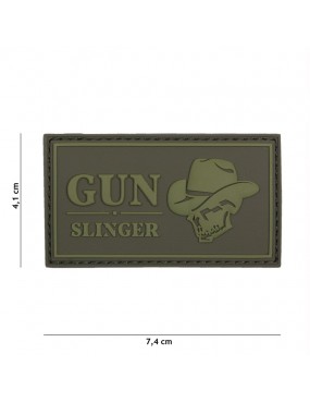 Patch - Gun Slinger Skull Cowboy - Verde