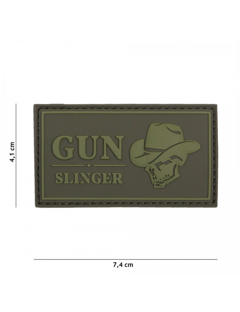 Patch - Gun Slinger Skull Cowboy - Verde