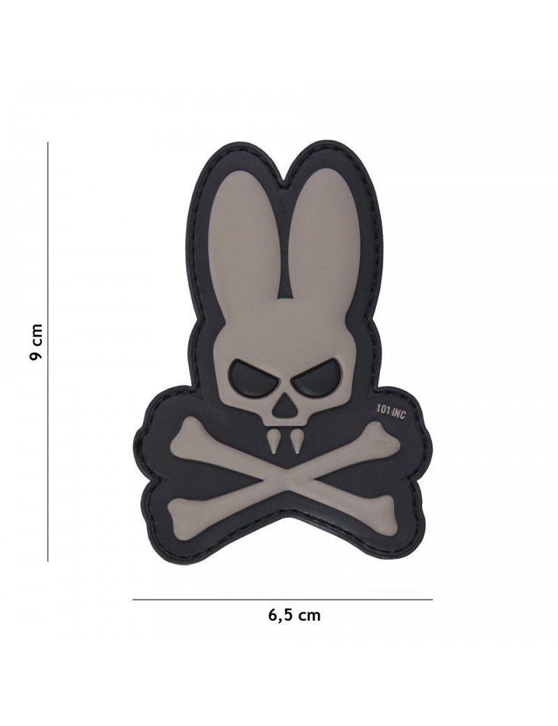 Patch - Skull Bunny - Grey