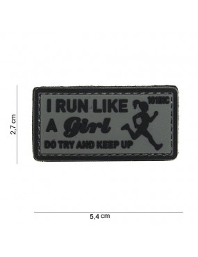 Patch - I Run Like Girl - Grey