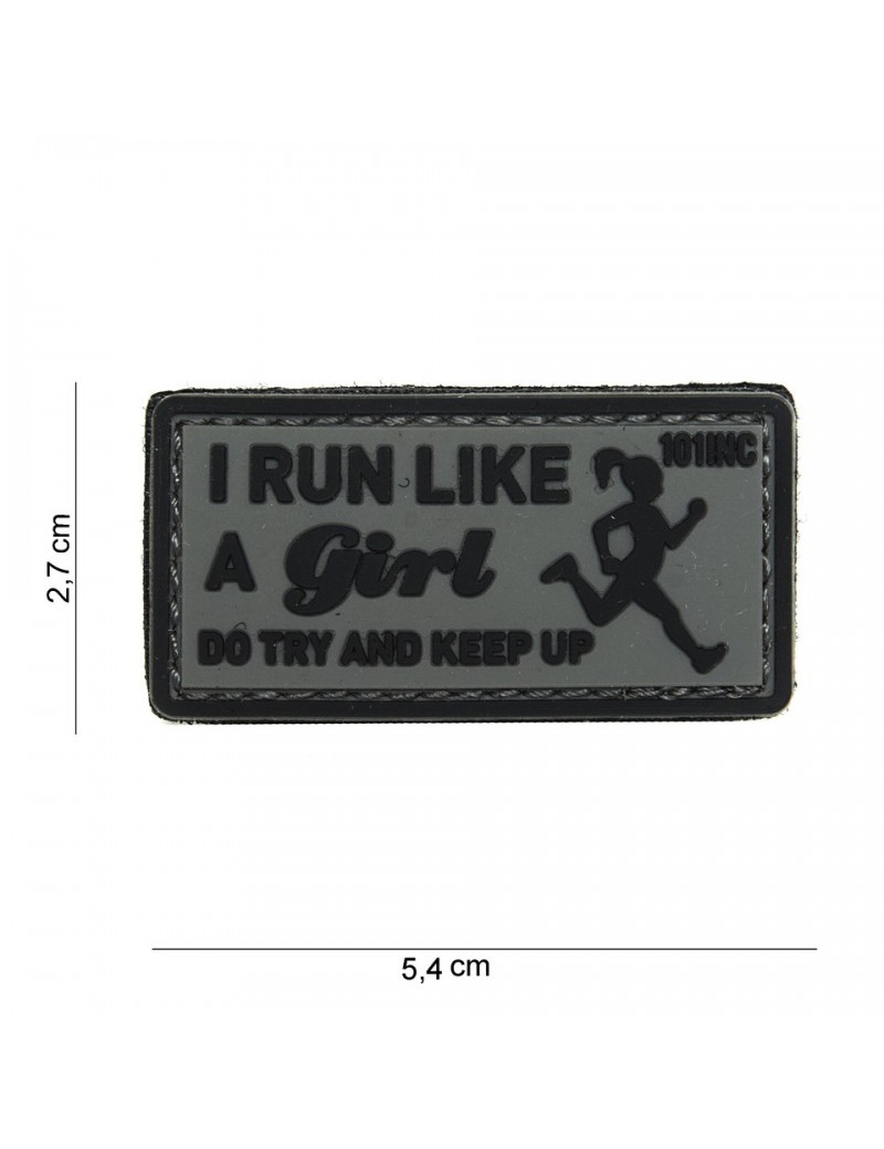 Patch - I Run Like Girl - Grey