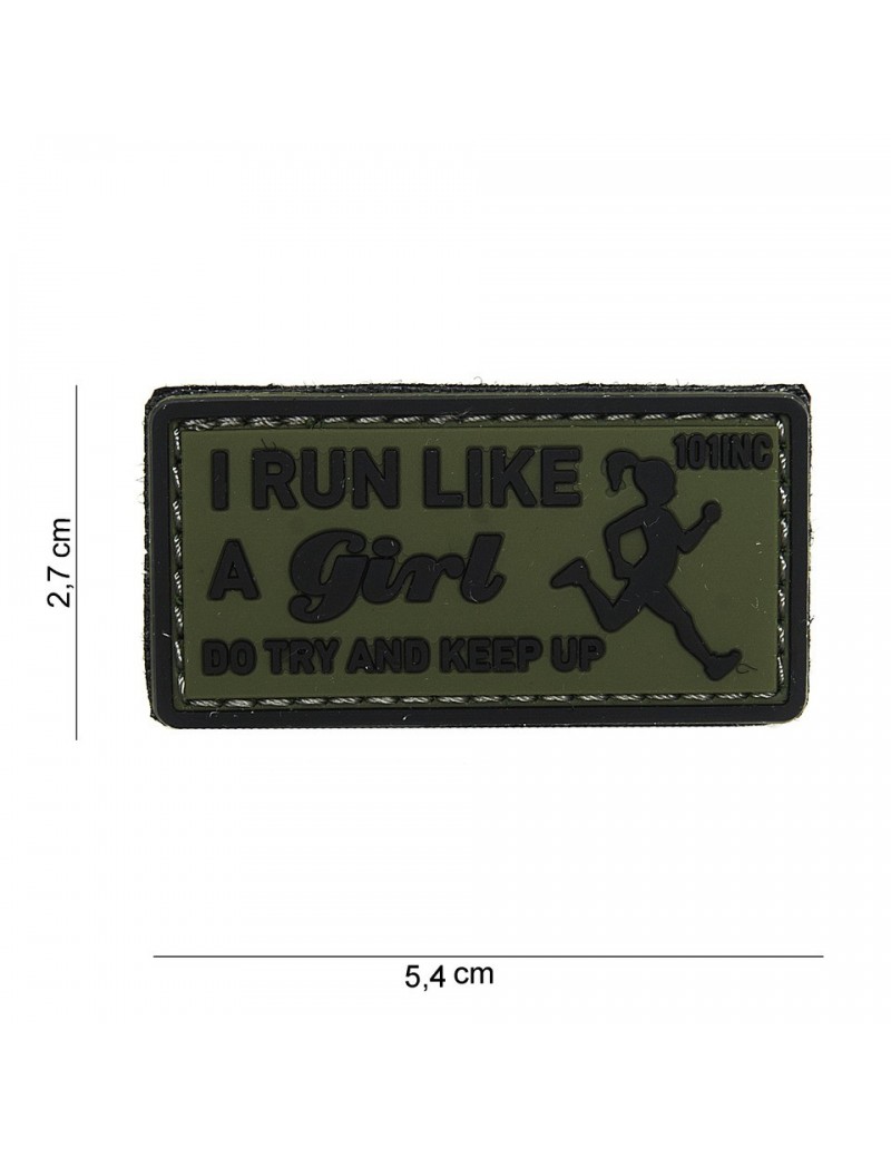 Patch - I Run Like Girl - Green