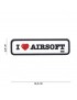 Patch - I Love Airsoft - Branco
