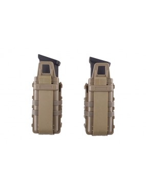 Double Open Pistol Mag Pouch - Tan [Primal Gear]