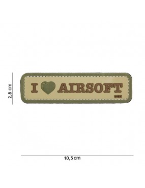Patch - I Love Airsoft -...