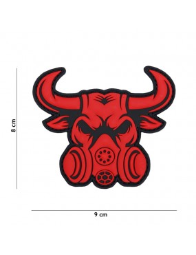 Patch - Gas Mask - Bull - Cinza