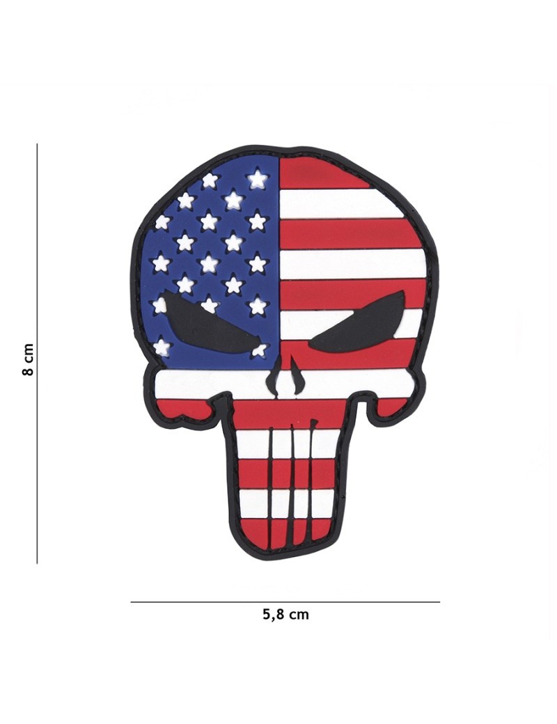 Patch Skull Punisher USA Flag 2