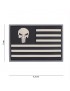 Patch - Punisher USA Flag - Grey & Black